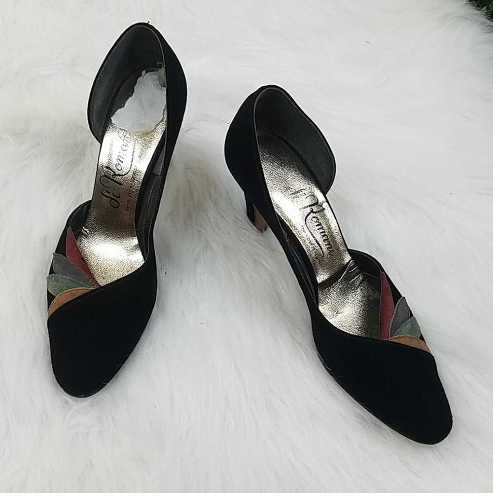 Autumn leaves suede kitten heels - Picture 3 of 8